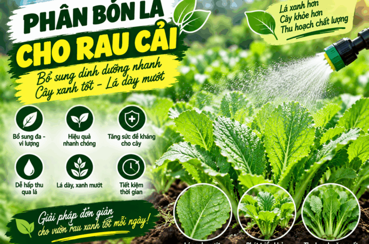 Phân bón lá cho rau cải: Cách chọn, thời điểm phun và kỹ thuật phun hiệu quả