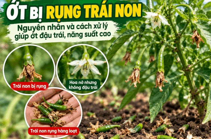 Ớt bị rụng trái non: Nguyên nhân và cách khắc phục hiệu quả