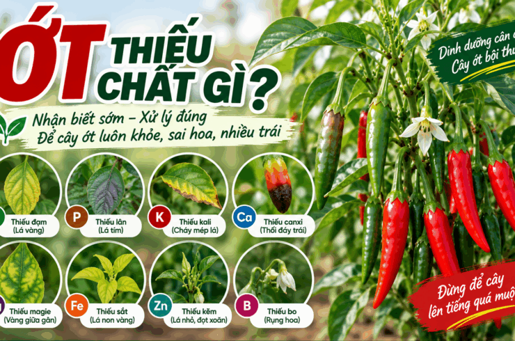 Ớt thiếu chất gì? Cách nhận biết thiếu dinh dưỡng qua lá, hoa và trái 🌶️